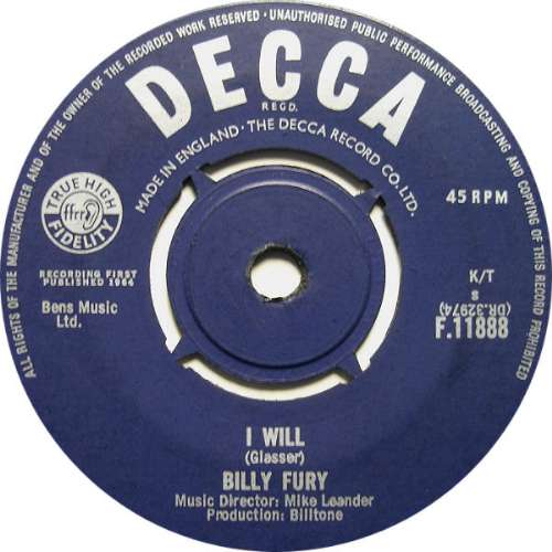 Billy Fury - I will