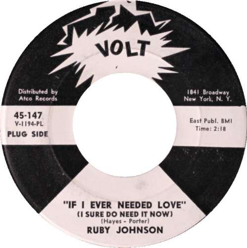 Ruby Johnson - If i ever needed love ~ i sure do need it now