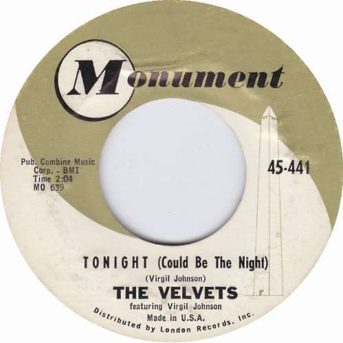 The Velvets - Tonight ~ could be the night