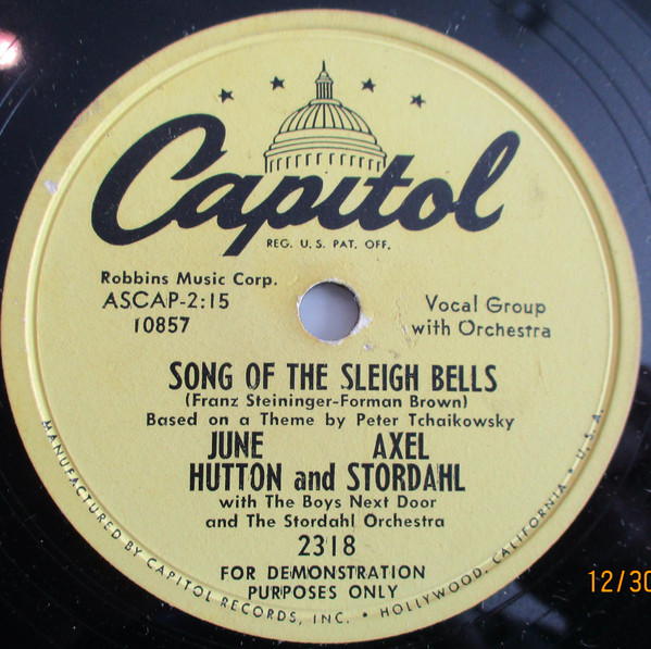June Hutton - Song of the sleigh bells